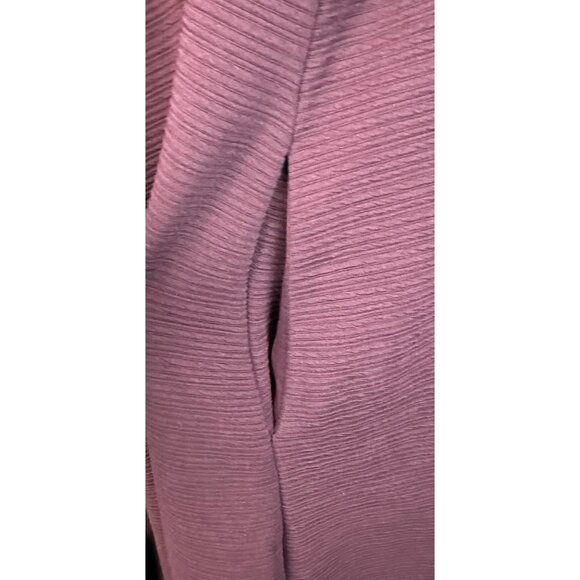 Lane Bryant Fit & Flare V-Neck Dress Knee Length Textured Pleats Purple Sz 18/20 - Picture 5 of 8